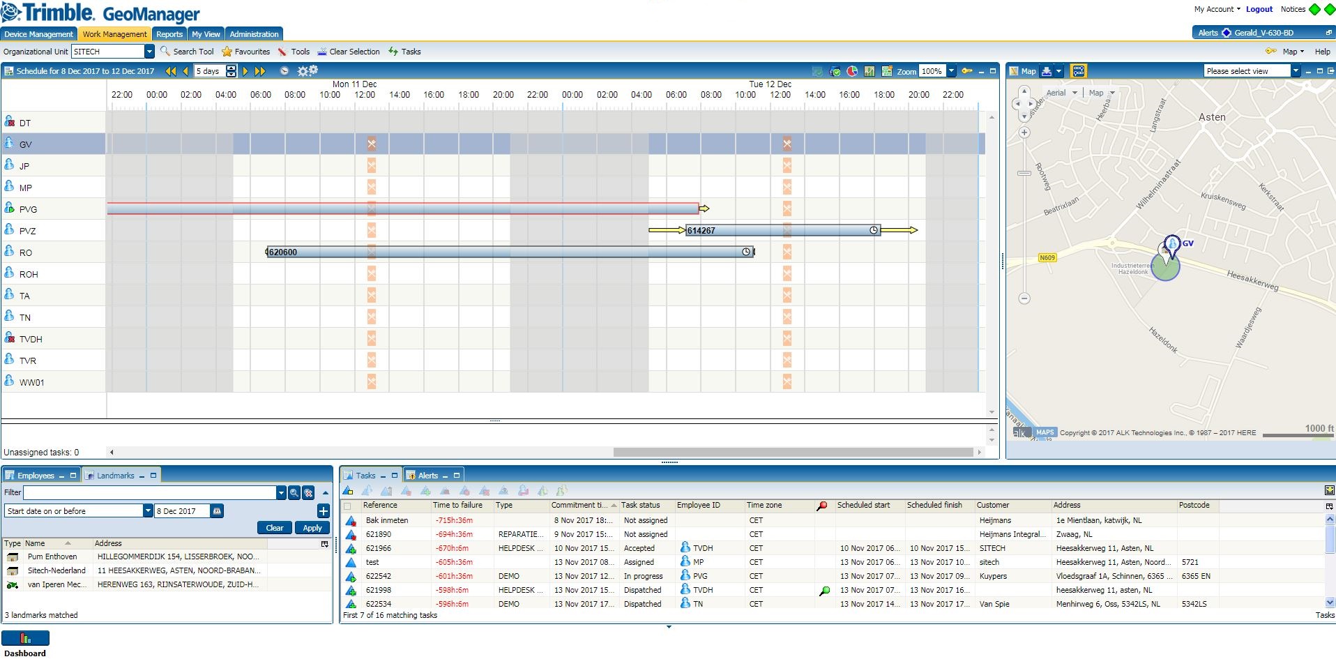 Fleet management (FSM) Trimble